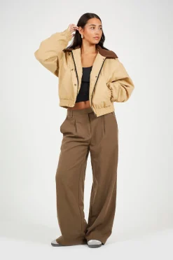 Chaqueta bomber con cuello pana