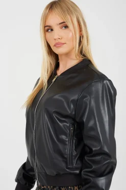 Chaqueta bomber de polipiel