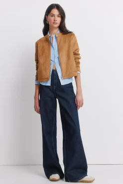 Chaqueta corta antelina