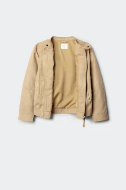 Chaqueta de antelina para ni&ntilde;o.