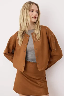 Chaqueta de efecto ante