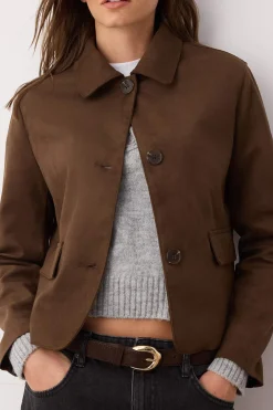 Chaqueta de efecto ante