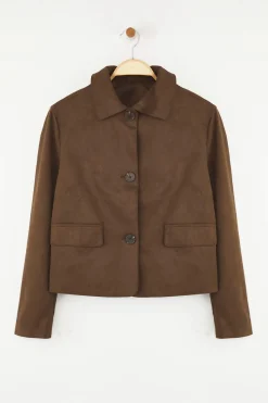 Chaqueta de efecto ante