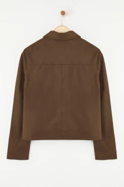 Chaqueta de efecto ante