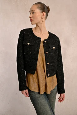 Chaqueta de manga larga detalle corazones