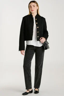 Chaqueta de pa&ntilde;o con botones