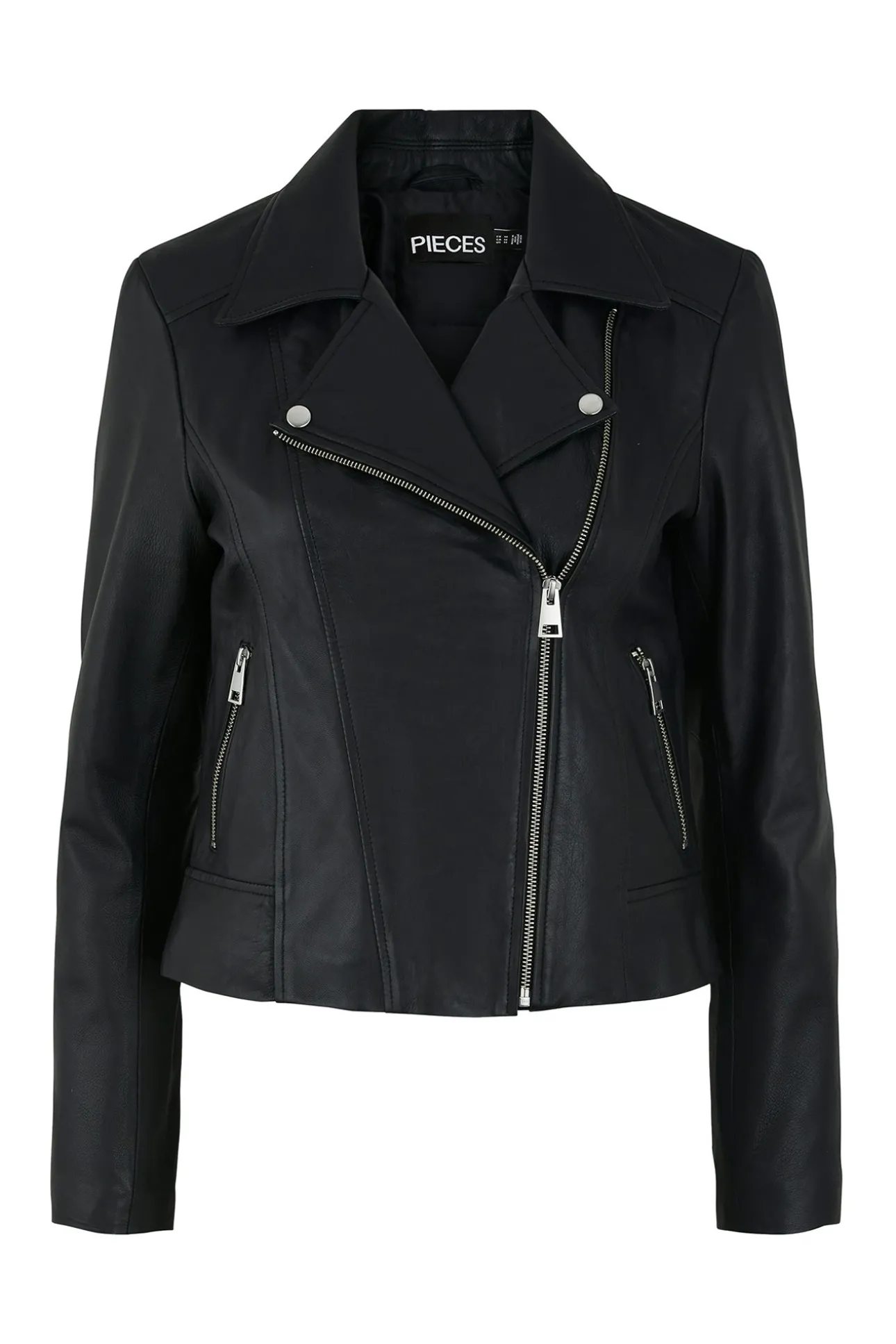 Chaqueta de piel tipo biker