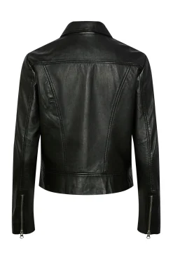 Chaqueta de piel tipo biker