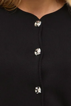 Chaqueta de punto abotonado con viscosa