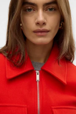 Chaqueta fieltro manga larga