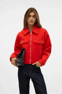 Chaqueta fieltro manga larga