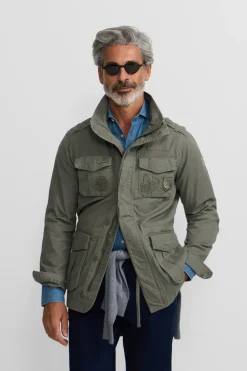 Chaqueta militar parches dye