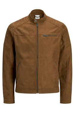 Chaqueta motera simil ante