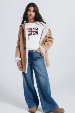 Chaqueta paño cruzada niña