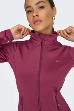 Chaqueta t&eacute;cnica cuello alto con cremallera