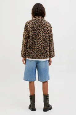 Chaqueta teddy leopardo