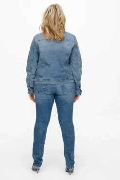 Chaqueta vaquera bolsillos talla grande