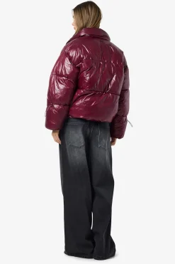 chaquet&oacute;n acolchado metalizado