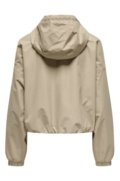 Chubasquero corto con capucha