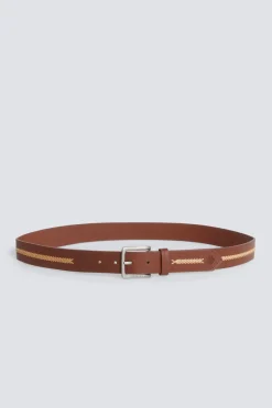 Cinturón efecto piel motivos étnicos