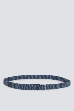 Cintur&oacute;n trenzado con zigzag a contraste