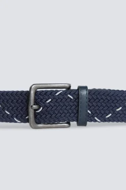 Cintur&oacute;n trenzado monocolor con cruz en contraste