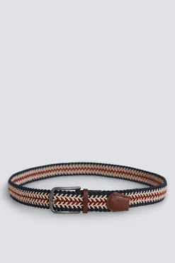 Cinturón trezado tricolor