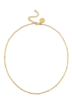 Collar Chance Acero Ba&ntilde;o Oro