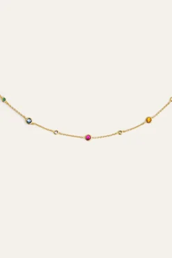 Collar New Orbit Multicolor Ba&ntilde;o Oro