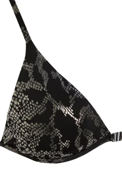 Conjunto bikini animal print metalizado