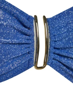 Conjunto de bikini bandeau alto brillo