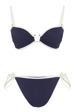 Conjunto de bikini bandeau lazos