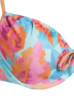 Conjunto de bikini fruncido floral