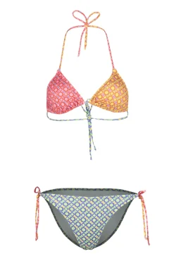 Conjunto de bikini triangular geometrico