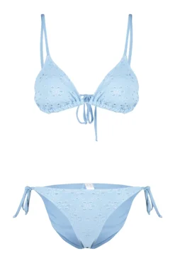 Conjunto de bikini triangular brocado