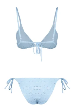 Conjunto de bikini triangular brocado