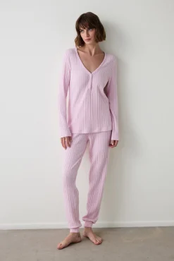 Conjunto de pantal&oacute;n rosa Cozy Time