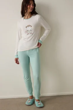 Conjunto de pantalones largos para dormir