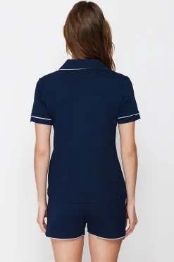 Conjunto de pijama camisero corto