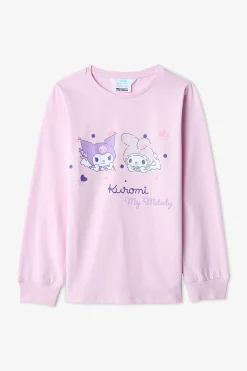 Conjunto de pijama con estampado de Kuromi para ni&ntilde;as
