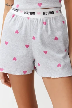 Conjunto de pijama corto corazones
