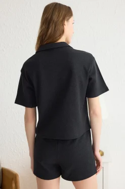 Conjunto de pijama corto polo canal&eacute;