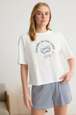 Conjunto de pijama corto rayas