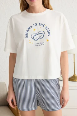 Conjunto de pijama corto rayas