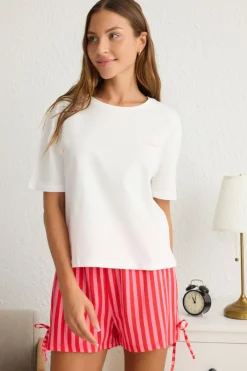 Conjunto de pijama corto rayas