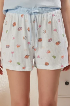 Conjunto de pijama corto desayuno