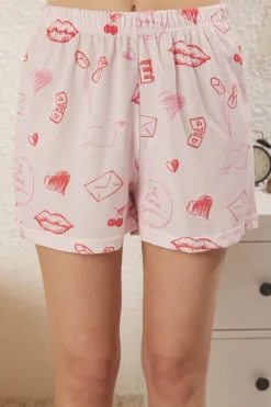 Conjunto de pijama corto amor
