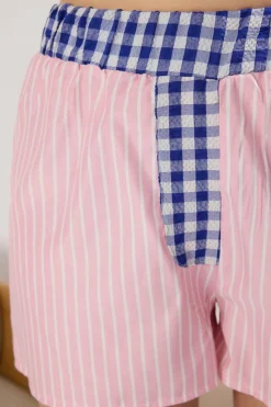 Conjunto de pijama corto rayas