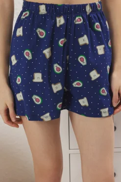 Conjunto de pijama corto aguacates