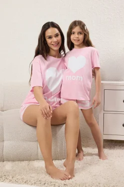 Conjunto de pijama corto rayas "Mom"